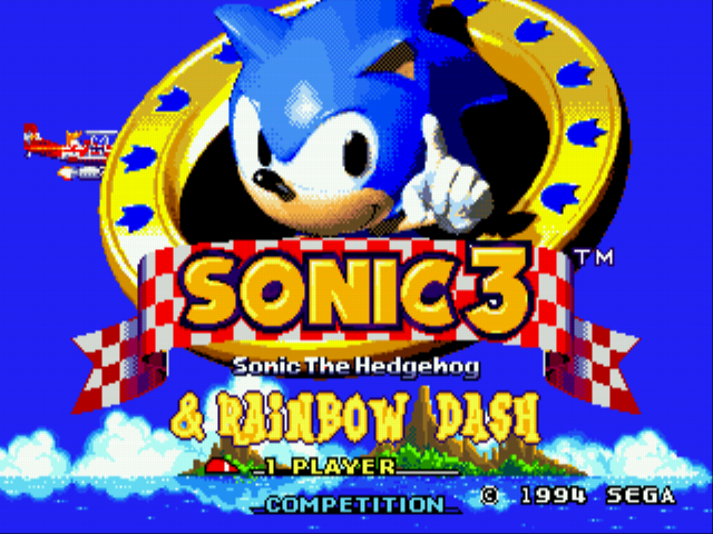Play <b>Sonic 3 & Rainbow Dash</b> Online
